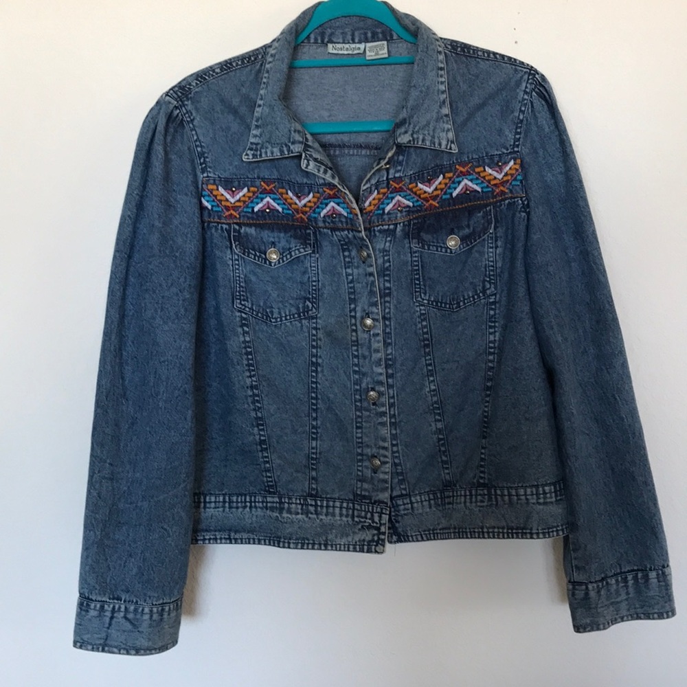 Nostalgia Jean Jacket with Embroidery